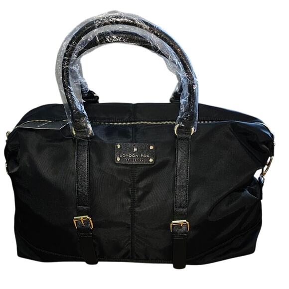 London Fog Oxford Weekender Bag 100th Anniversary Logo Crossbody Strap NEW $149 - Picture 3 of 11